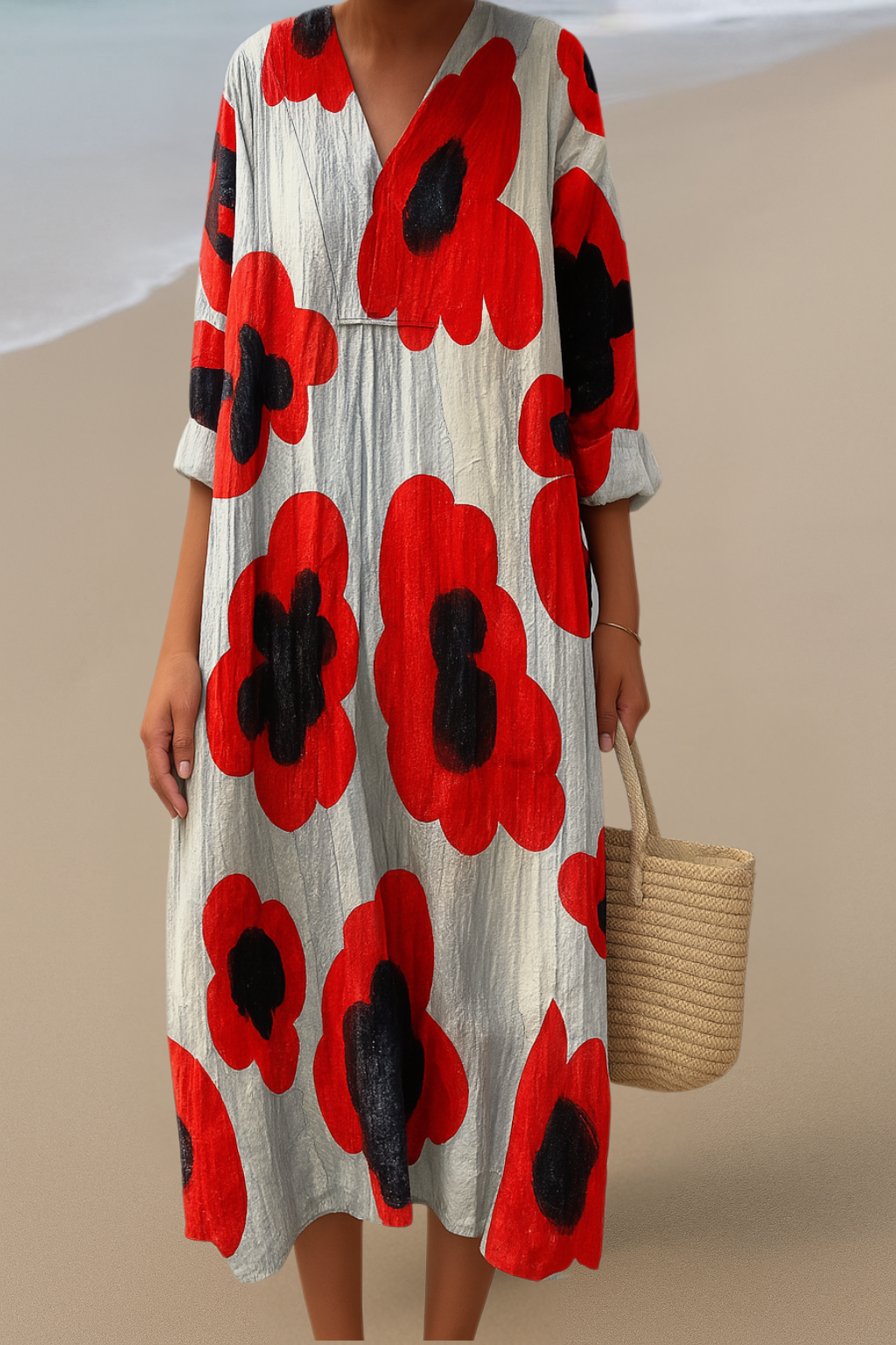 Floral Maxi Dress – Bold Floral Pattern, Confident Vibe