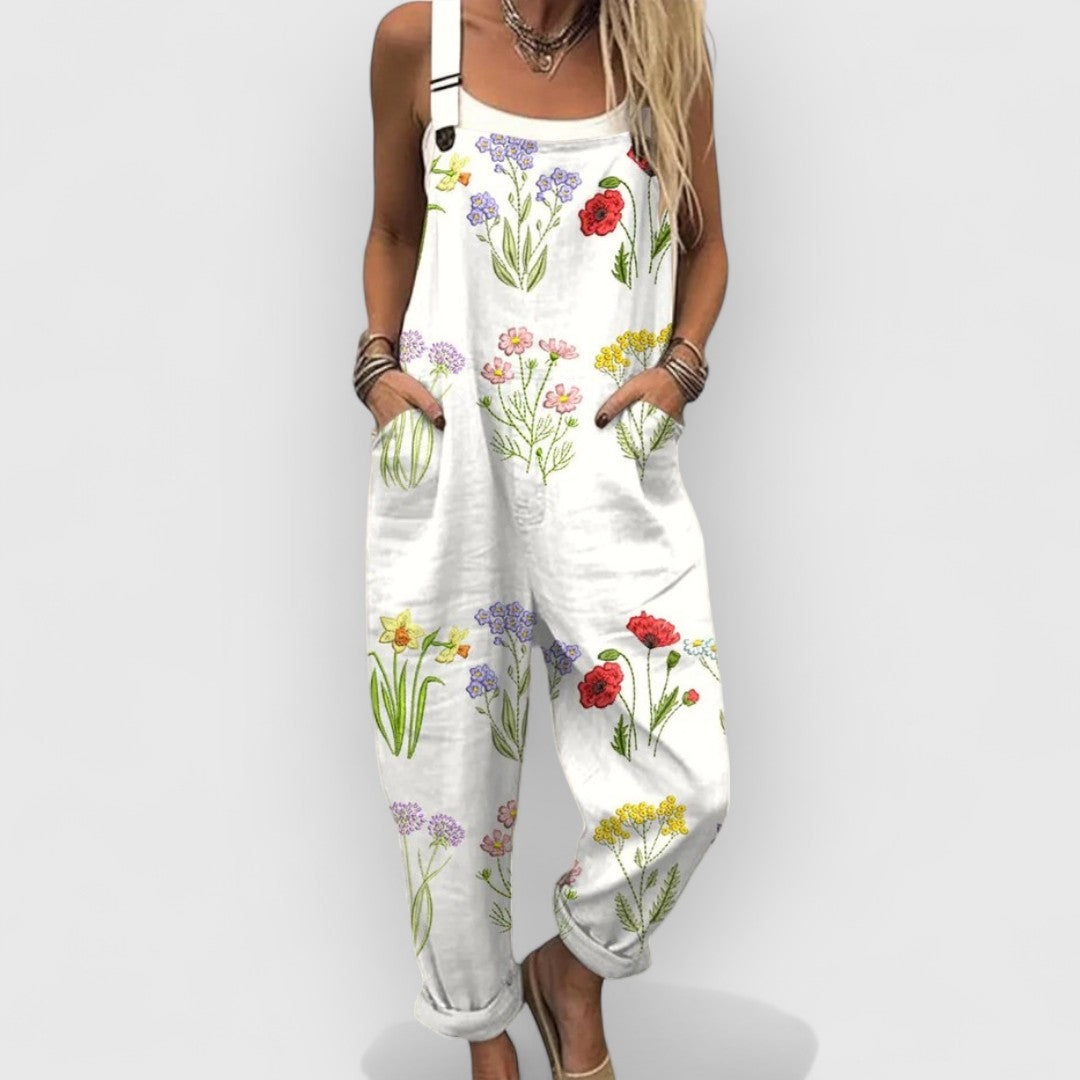 Belinda™ | Vintage Floral Jumpsuit for Women