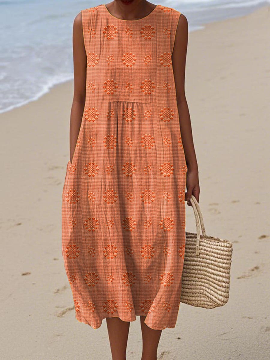 Sleeveless Midi Dress – Airy Freedom, Everyday Charm