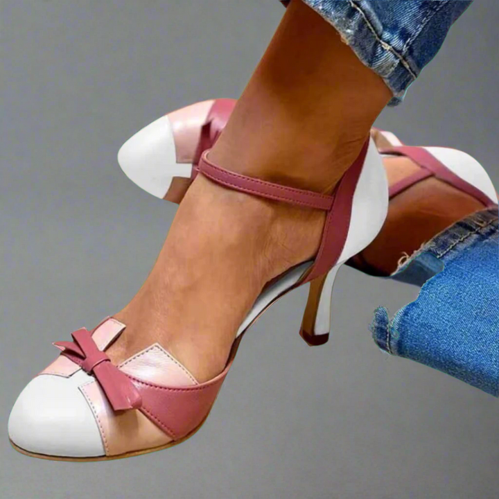 Bellarosa™ | Colorful sandals with bow and strap, round toe