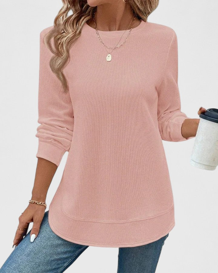 Nadyalyn™ | Elegant O-Neck Long Sleeve