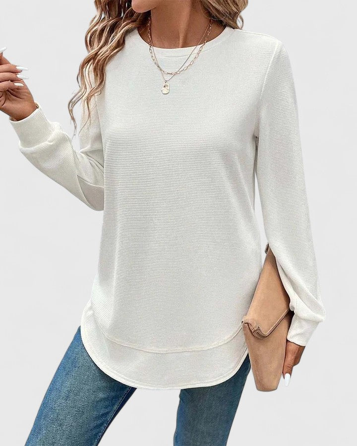 Nadyalyn™ | Elegant O-Neck Long Sleeve