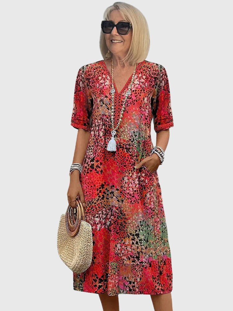 Bella™ | Elegant Floral Midi Dress