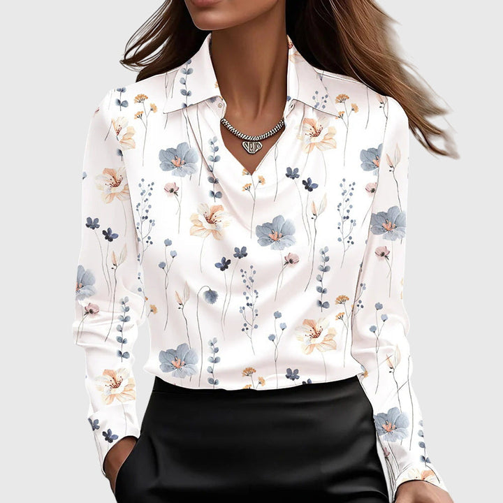 Sylvie™ | Pleated Shine Blouse