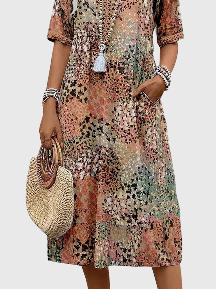 Bella™ | Elegant Floral Midi Dress