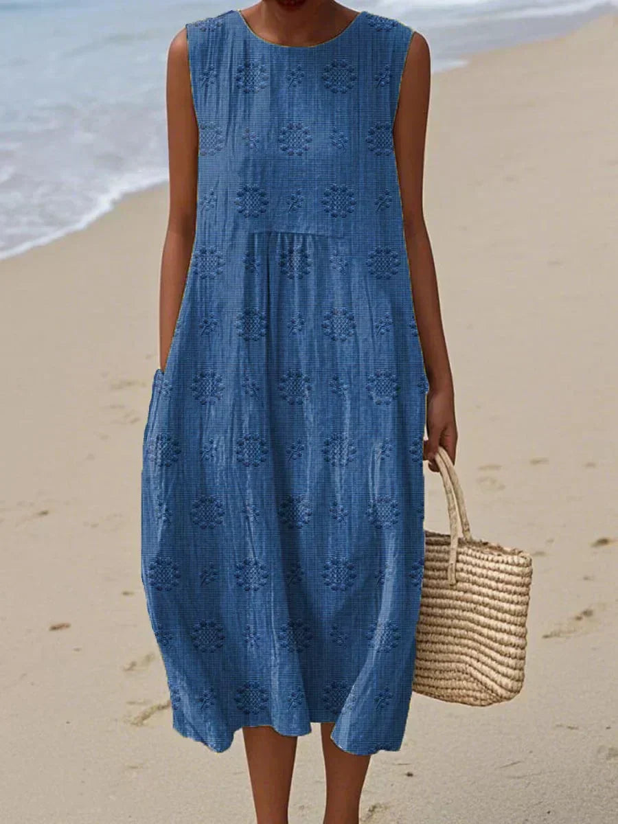Sleeveless Midi Dress – Airy Freedom, Everyday Charm