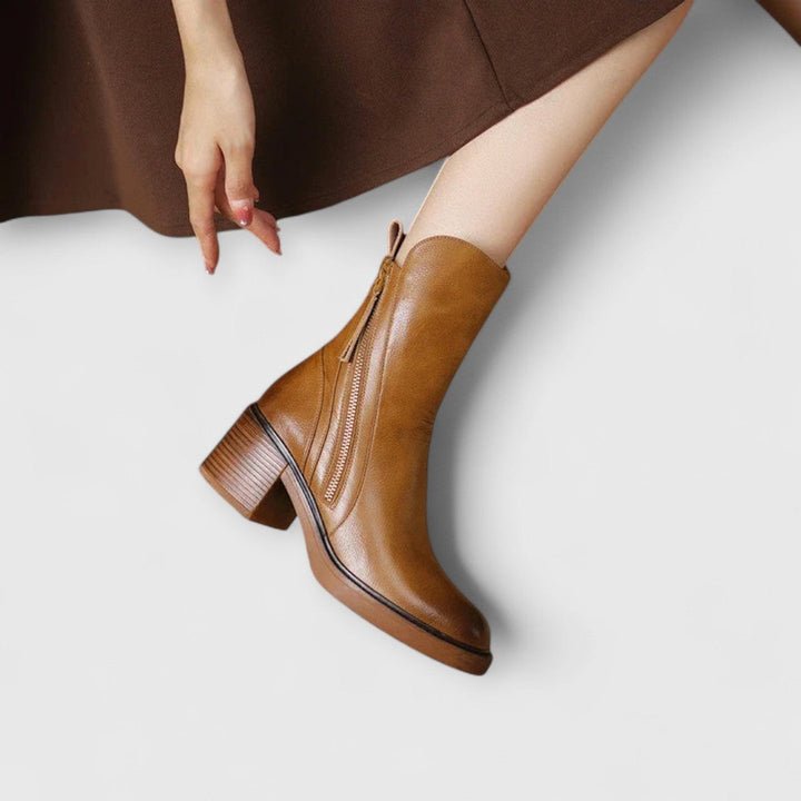 Serene™ | Elegant Block Heeled Ankle Boots