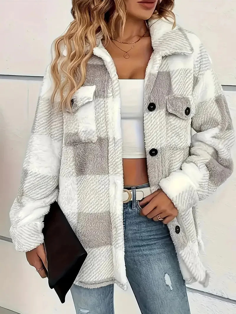 Martin™ | Stylish Plaid Fleece Jacket
