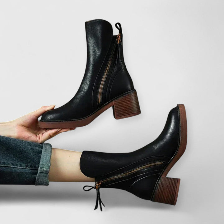 Serene™ | Elegant Block Heeled Ankle Boots