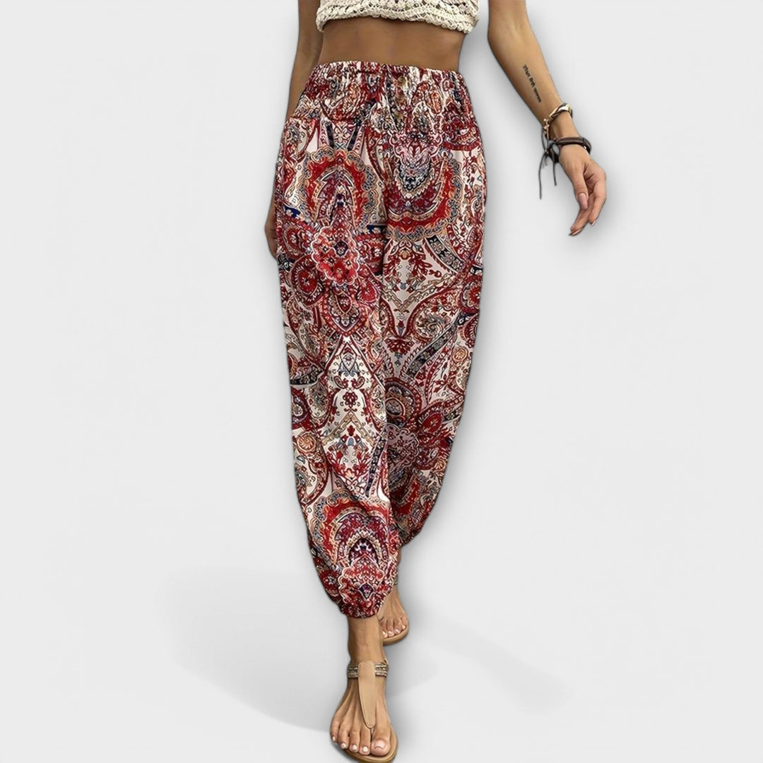 Scarlett™ | Pants with Ethnic Graphic