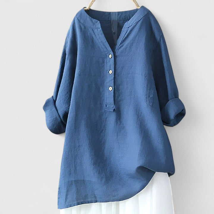 Larienne™ | Elegant Button-Front Shirt