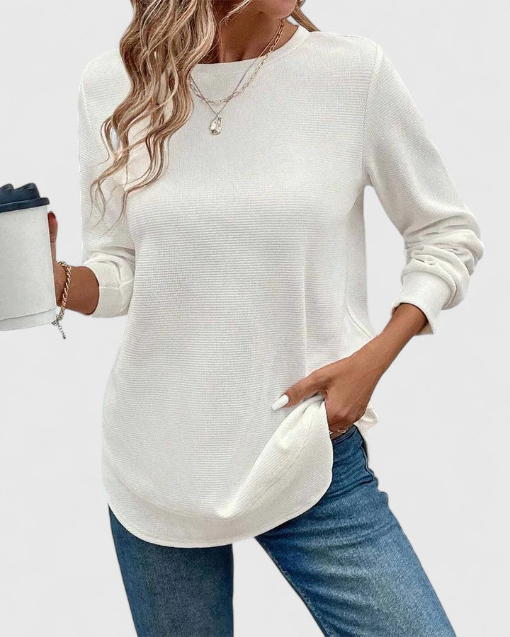 Nadyalyn™ | Elegant O-Neck Long Sleeve