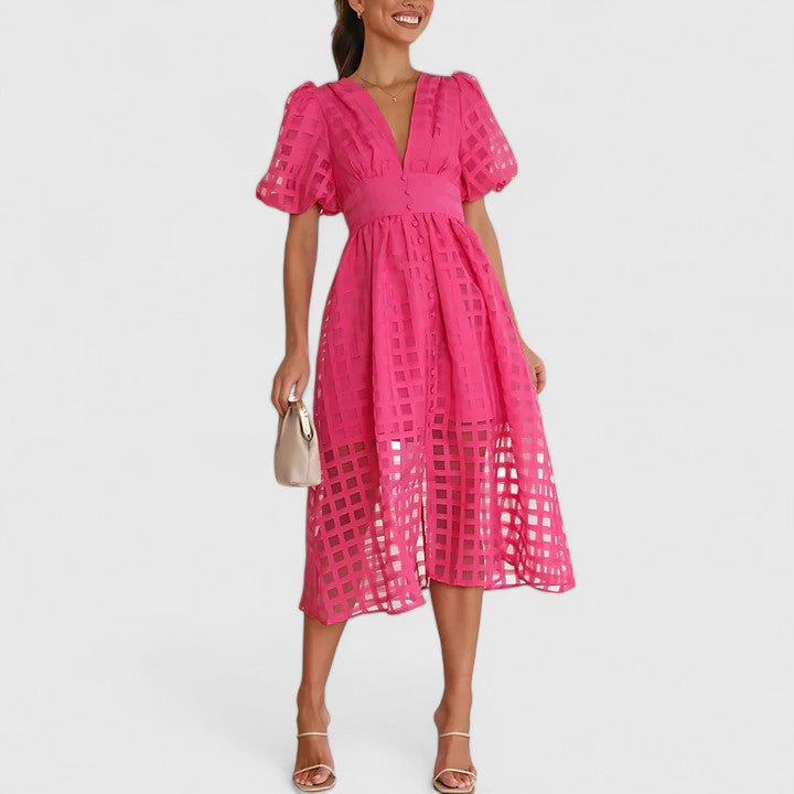 Elanqi™ | Elegant Midi Dress